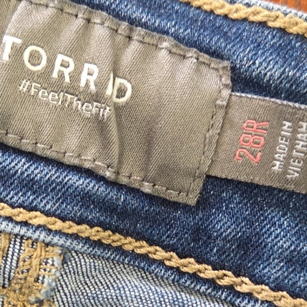 Torrid Jogger Jeans Plus Size‎ 28 Pull On Denim Elastic Hem Patch Pocket - Picture 10 of 13